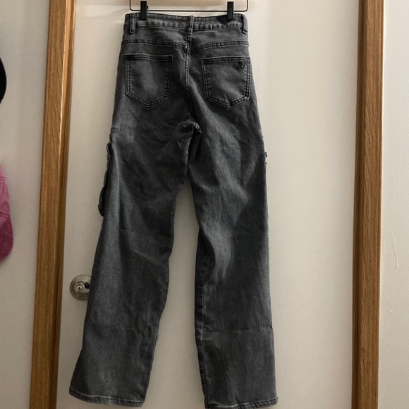 Christian Louboutin Charcoal Wide Leg Jeans - Picture 4 of 5